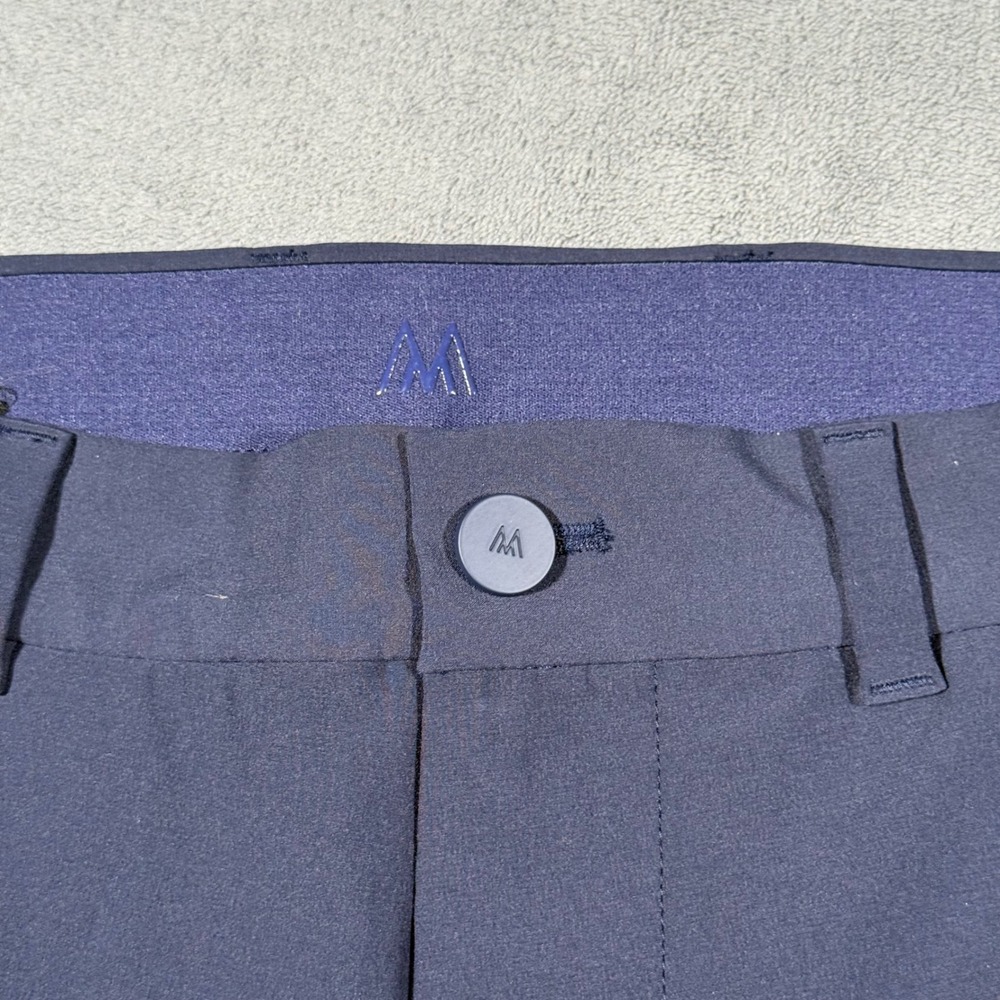 Mizzen + Main Mens Helmsman Pants 35x32 Slim Fit Chino Navy Solid Navy 1BO-0965 - Picture 3 of 12